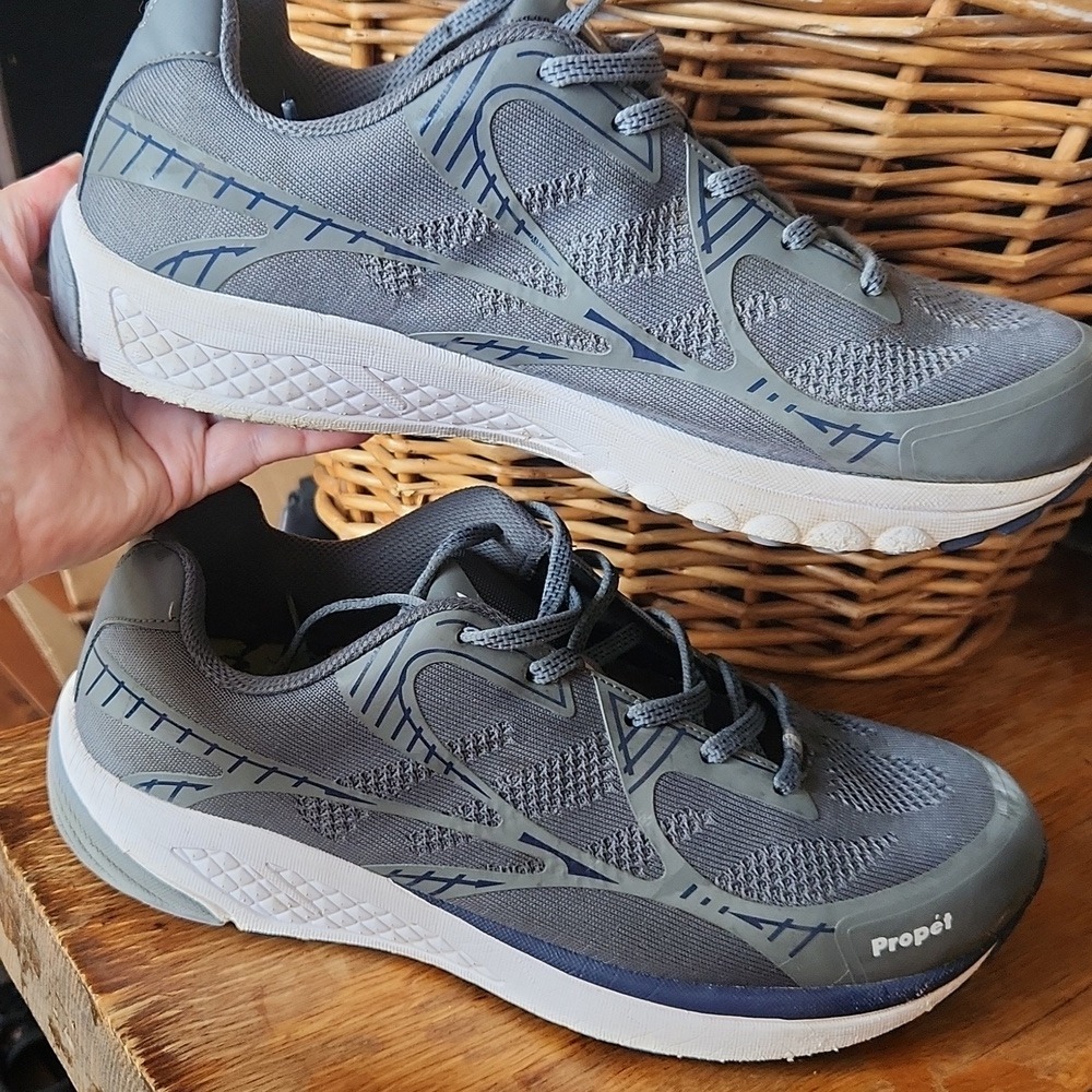 Propet One LT Gray Trainers Ortholite Gym Running Shoes Sneakers Gray sz 11 Wide - Picture 11 of 16